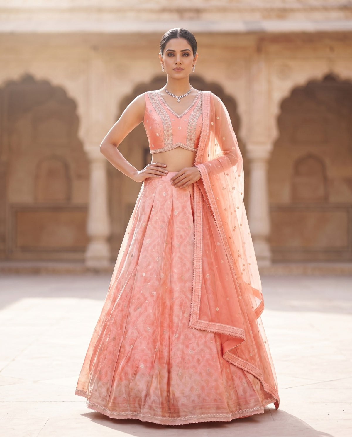 MyFashion -REET Mishka Sequence Stone Work Silk Lehenga Choli