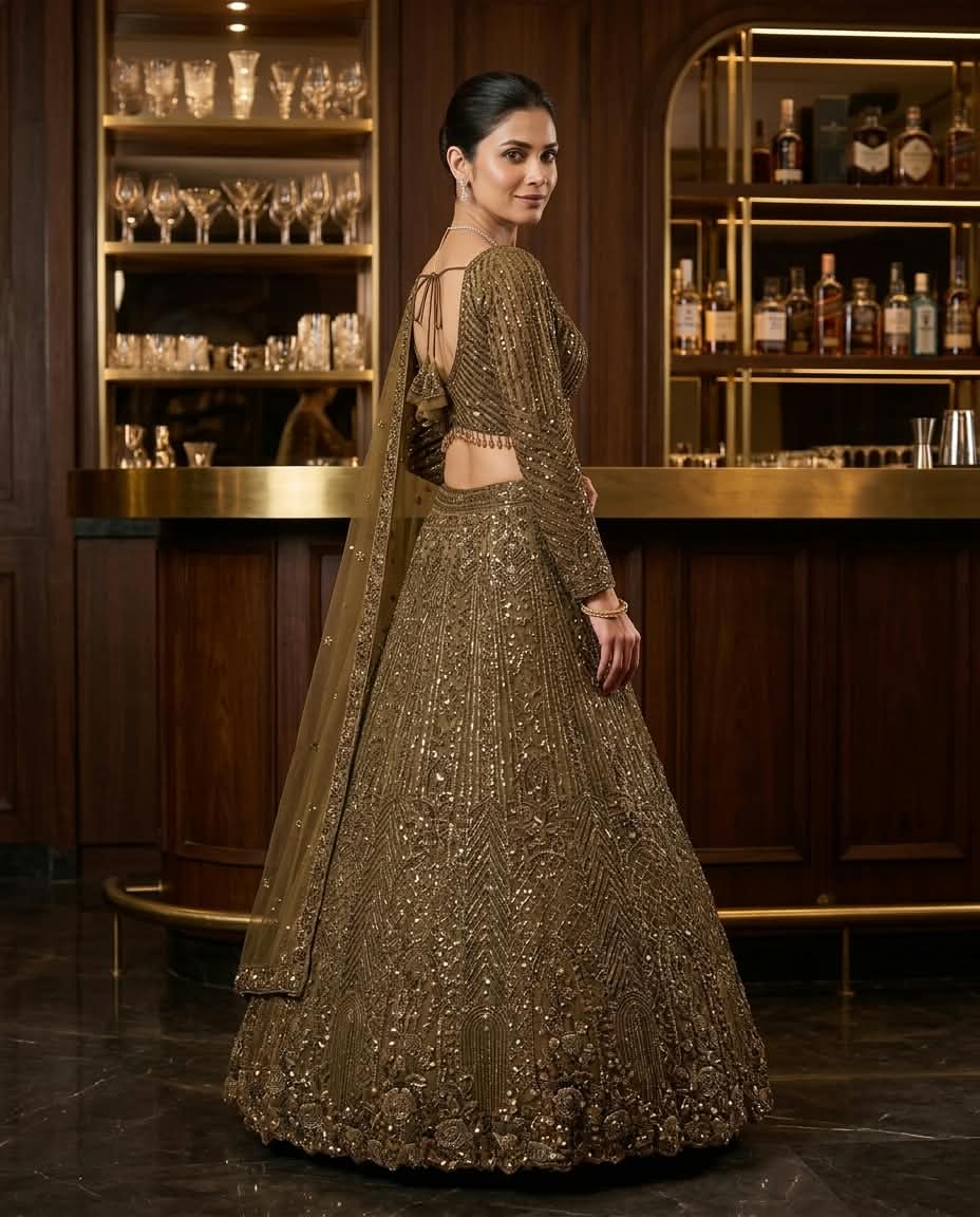 MyFashion -REET Sitara Cut Dana Beads Net Lehenga Choli With Sequence Work