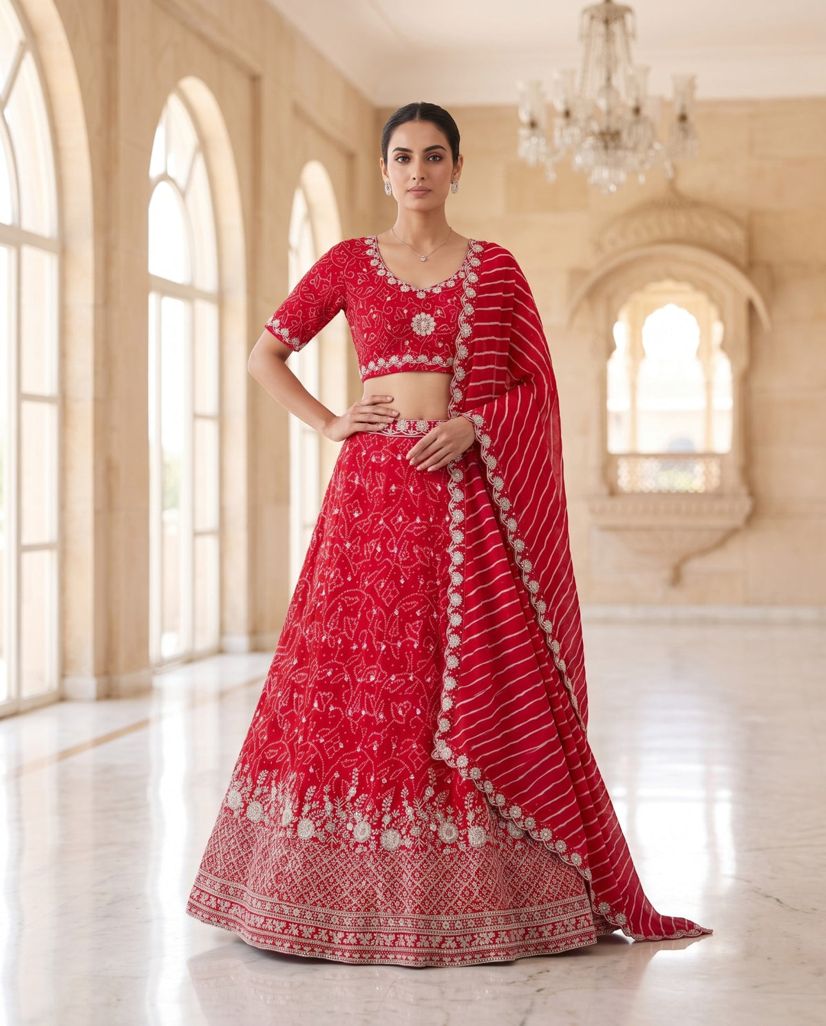 MyFashion -REET Rangrez 01 Georgette Sequence Zardozi Work Lehenga Choli