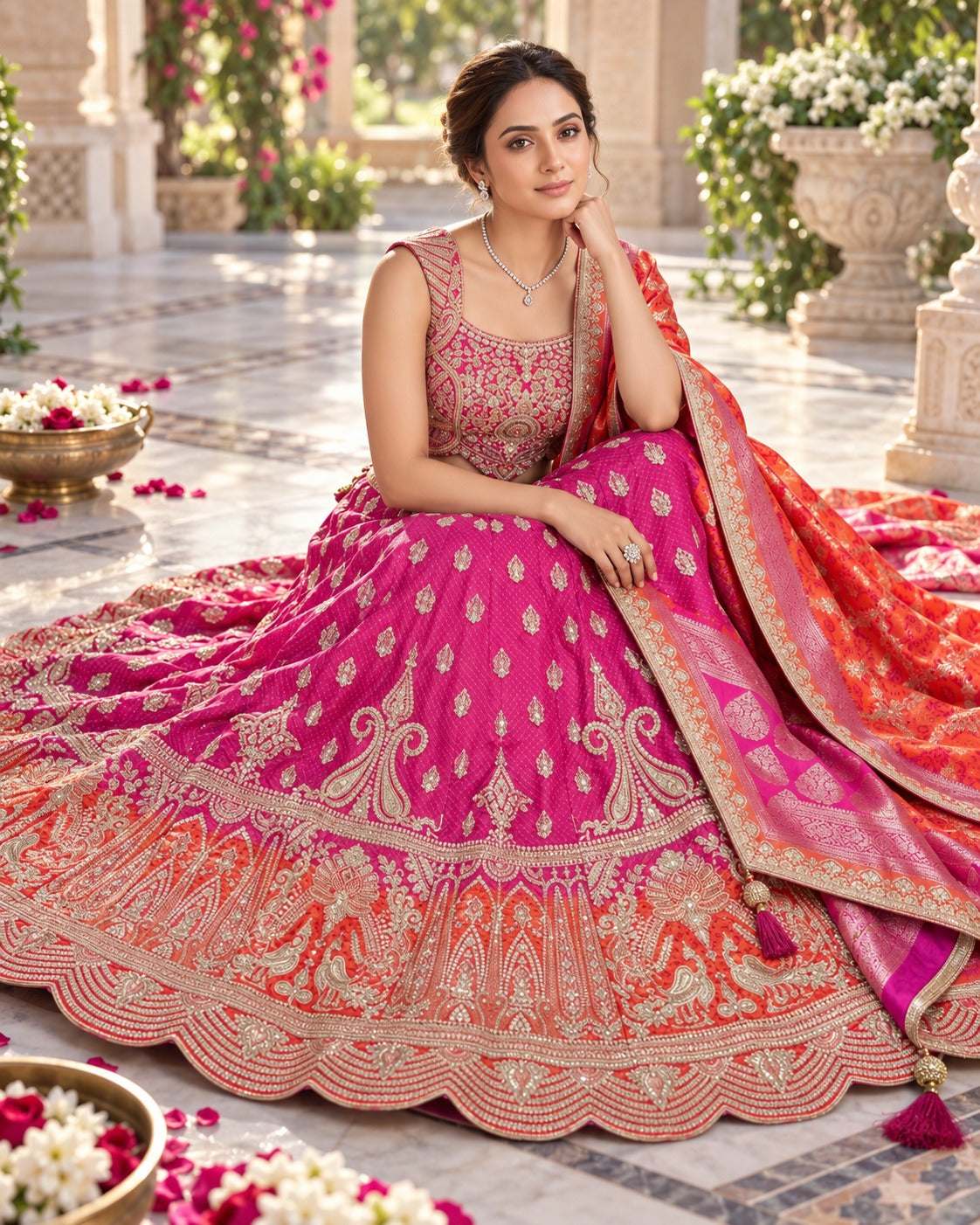 MyFashion -REET Mehrza Georgette Chiffon Traditional Lehenga Choli