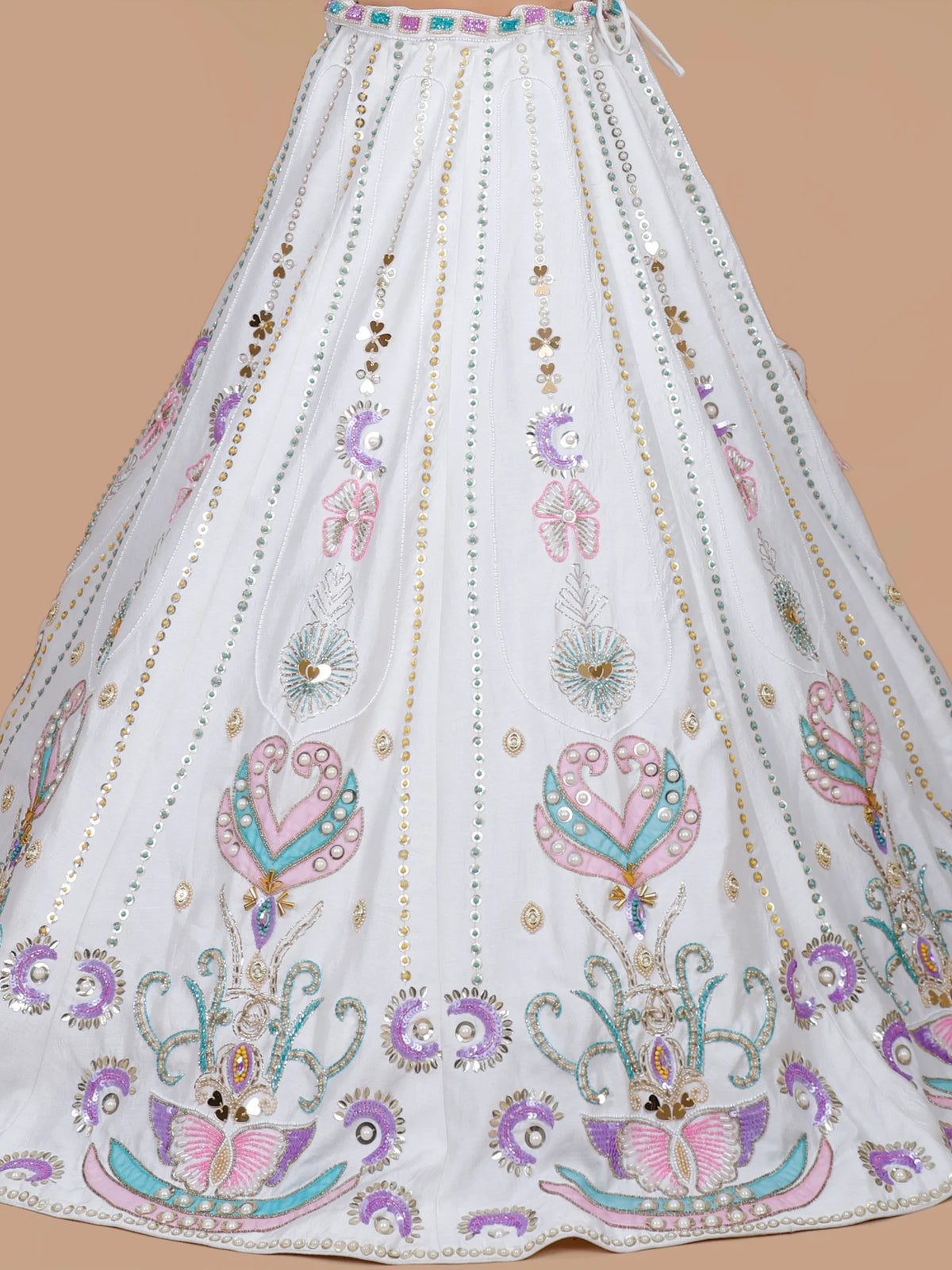 MyFashion KLS-2691 White Designer Raw Silk trending white lehenga