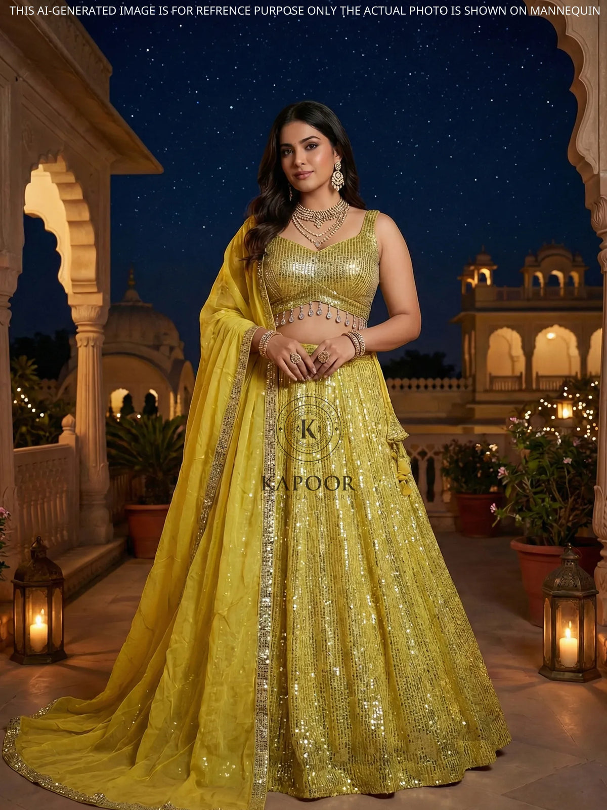 MyFashion KLS-2475 Yellow Citrine Glow Premium Lehenga