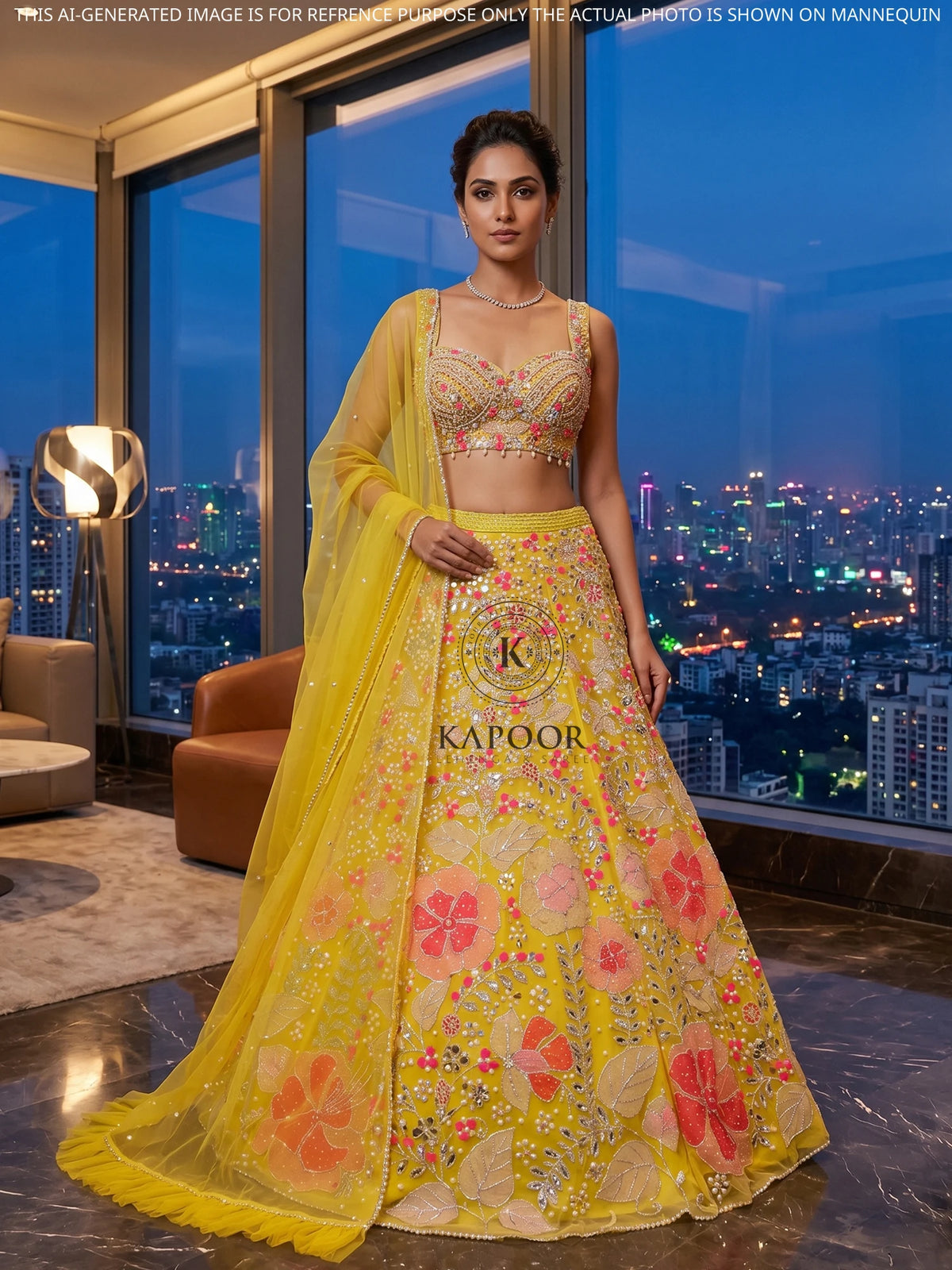 MyFashion KLS-2677 Sunehri Vibe Edit Yellow Net Signature Couture Lehenga