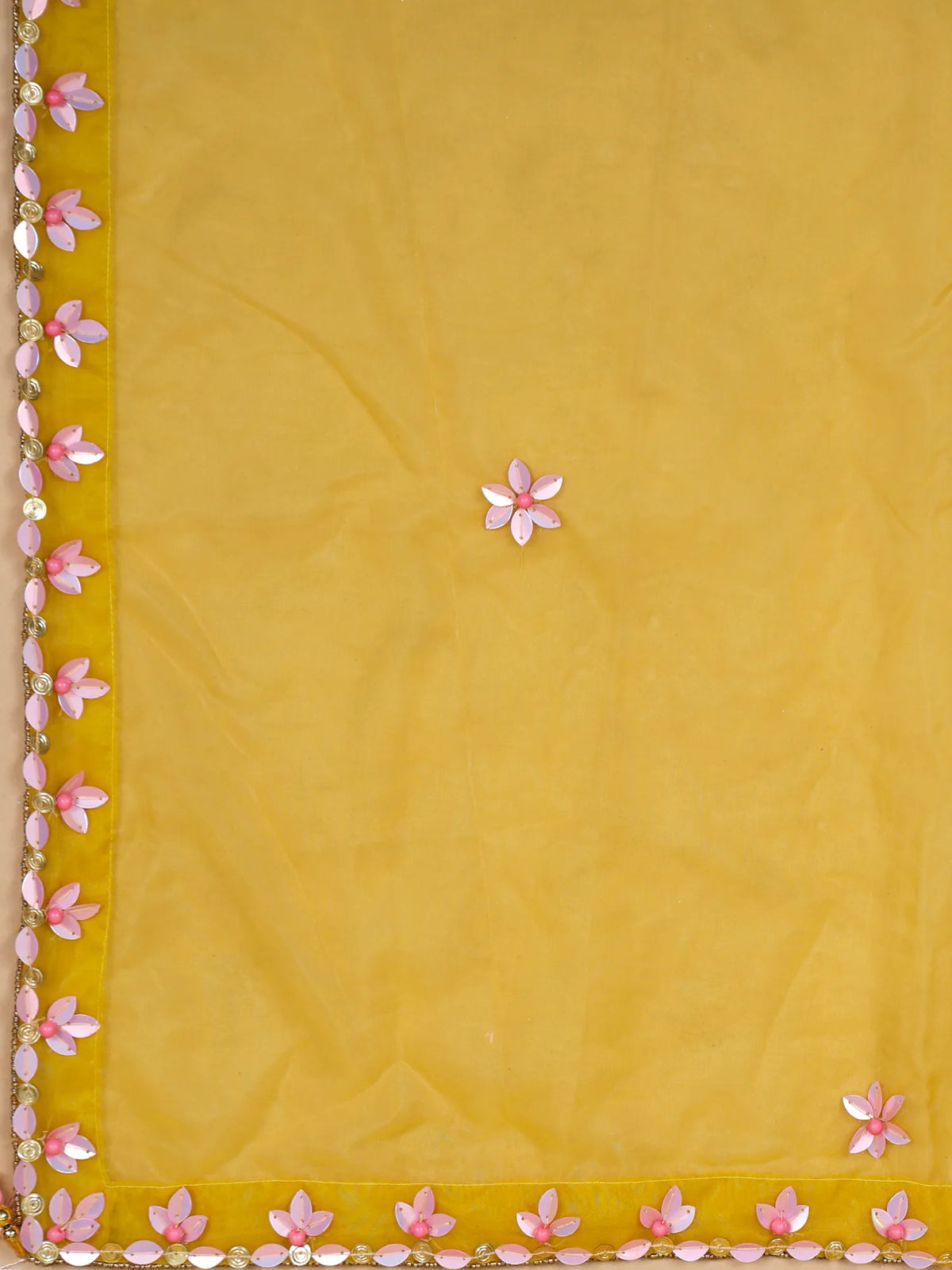 MyFashion KLS-2709 Raw Silk Sequins Pearl Work Haldi Lehenga