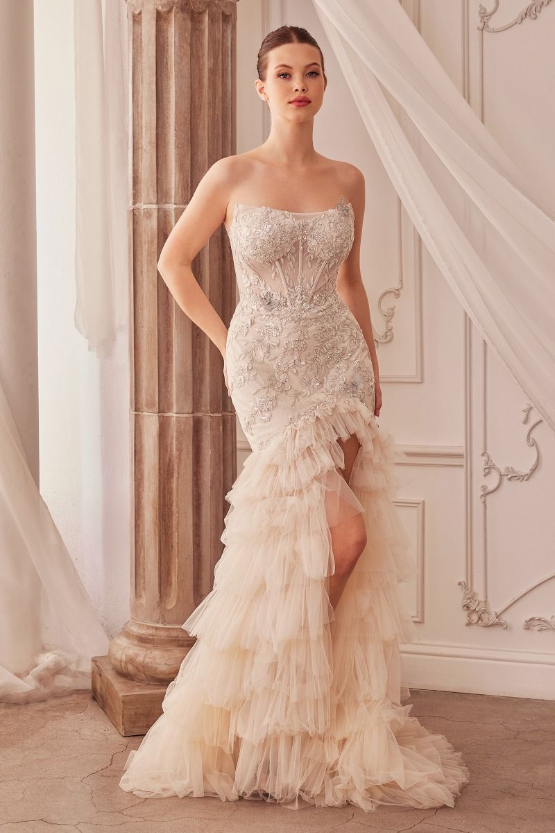 Andrea And Leo -A1255 Strapless Embellished Mermaid Dress