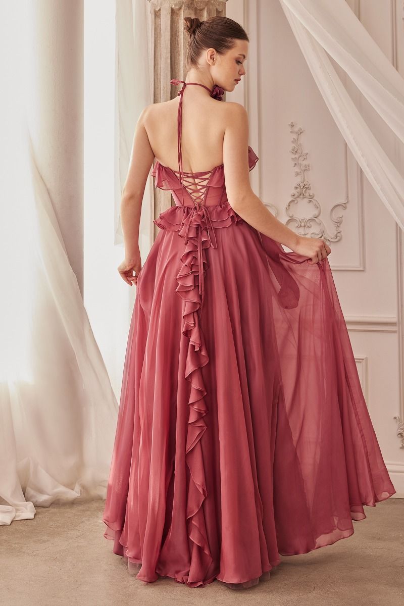 Andrea And Leo -A1341 Strapless Ruffle A-Line Dress