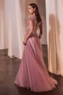 Andrea and Leo -A1350 Beaded Illusion Tulle A-Line Dress