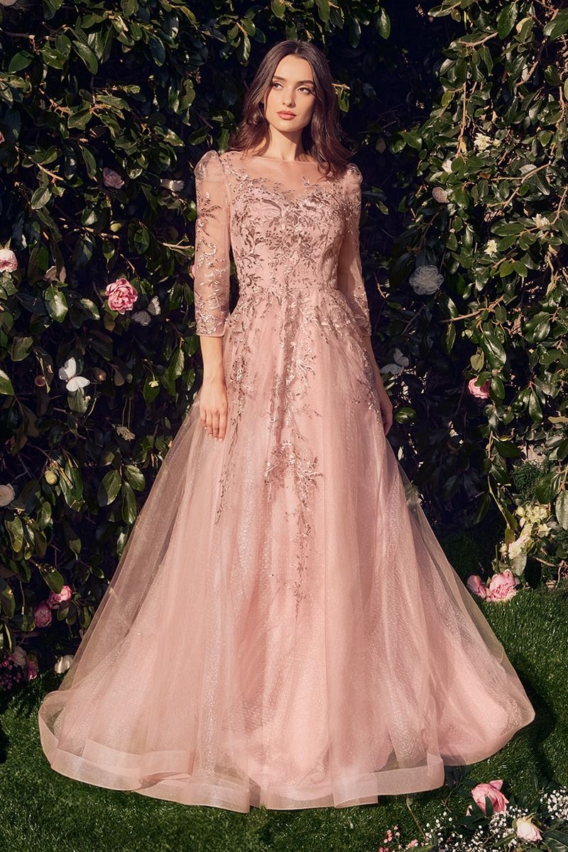 Andrea and Leo -A1352 Embellished Tulle Ball Gown