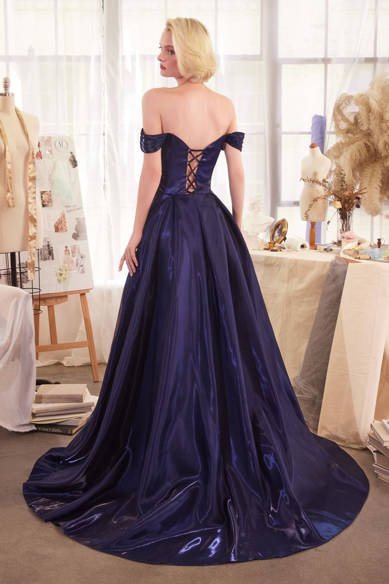 Andrea and Leo -A1424 Off Shoulder Organza Ball Gown