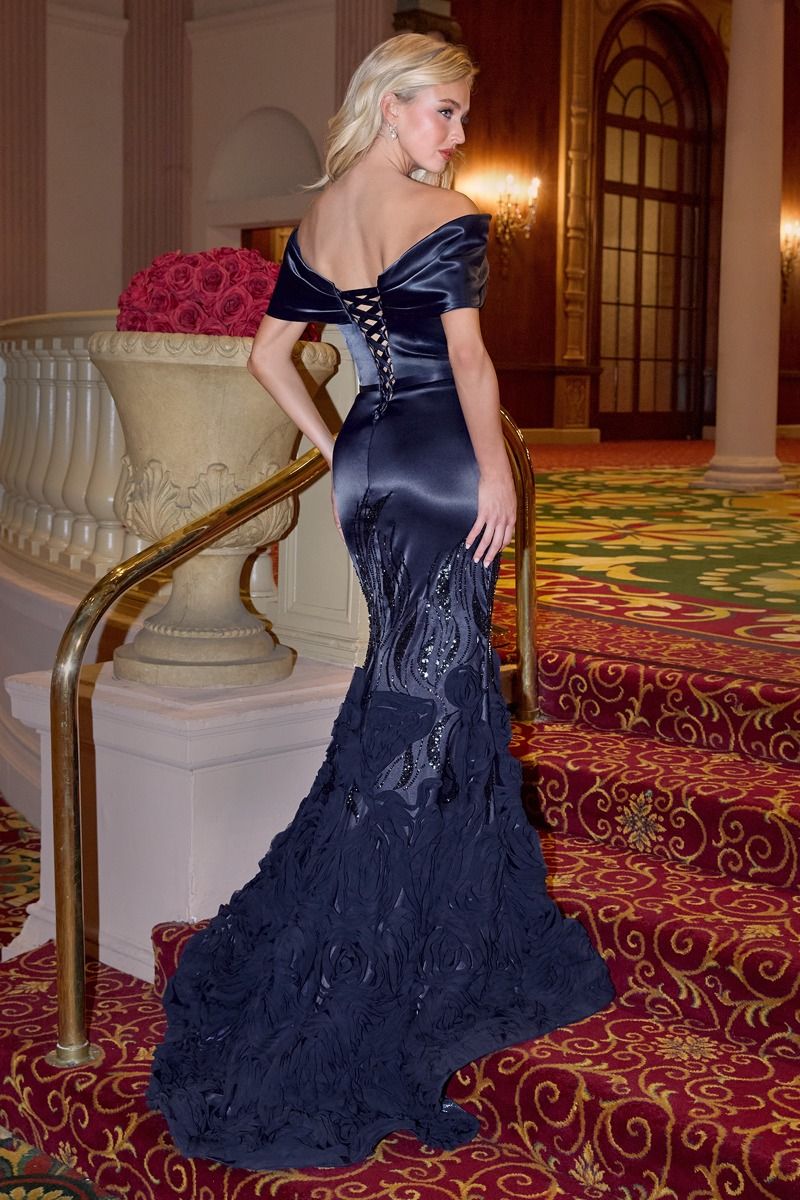 Andrea and Leo -A1482 Off Shoulder Mermaid Long Gown