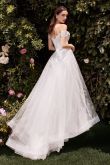 Cinderella Divine -C159W Off Shoulder Laced A-Line Wedding Dress