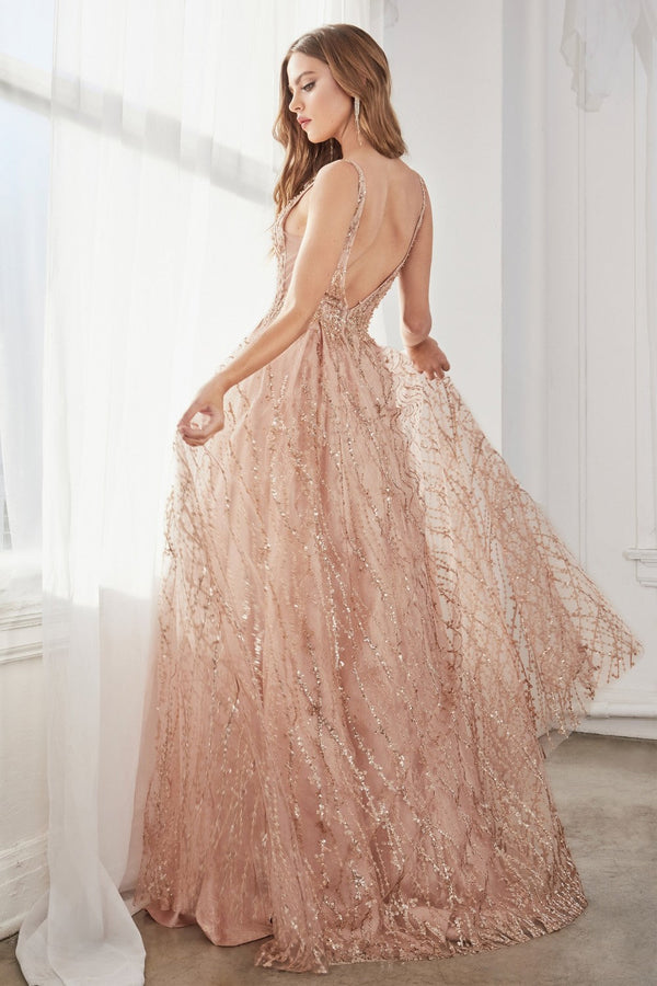 MyFashion.com - Ball gown with layered tulle and glitter lace print.(C32) - Cinderella Divine promdress eveningdress fashion partydress weddingdress 
 gown homecoming promgown weddinggown 