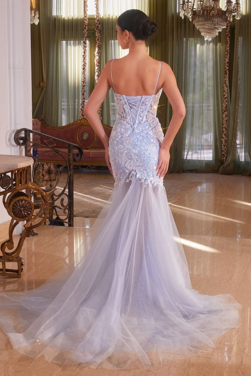 Cinderella Divine -CB148 Embroidered Sleeveless Prom Gown