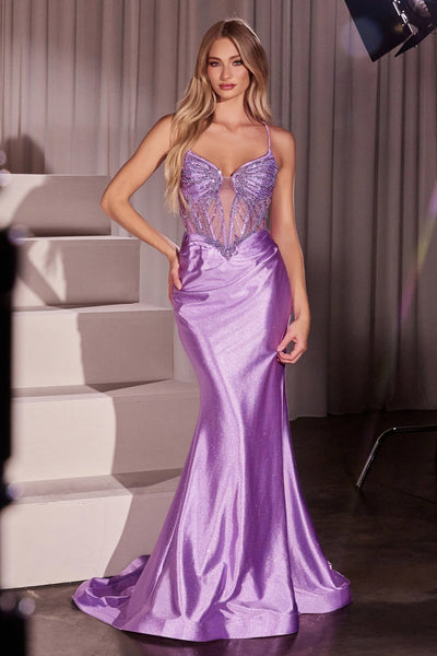 Cinderella Divine -CC8879 Stretch satin With crystal adornment Gown