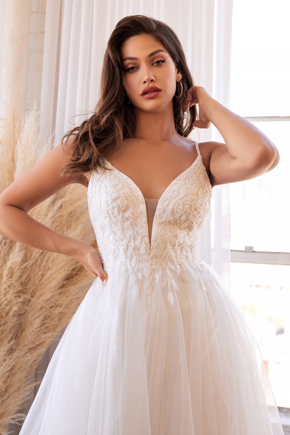 Clearance Sale -Layered Tulle Bridal Gown By Cinderella Divine -CD0154W