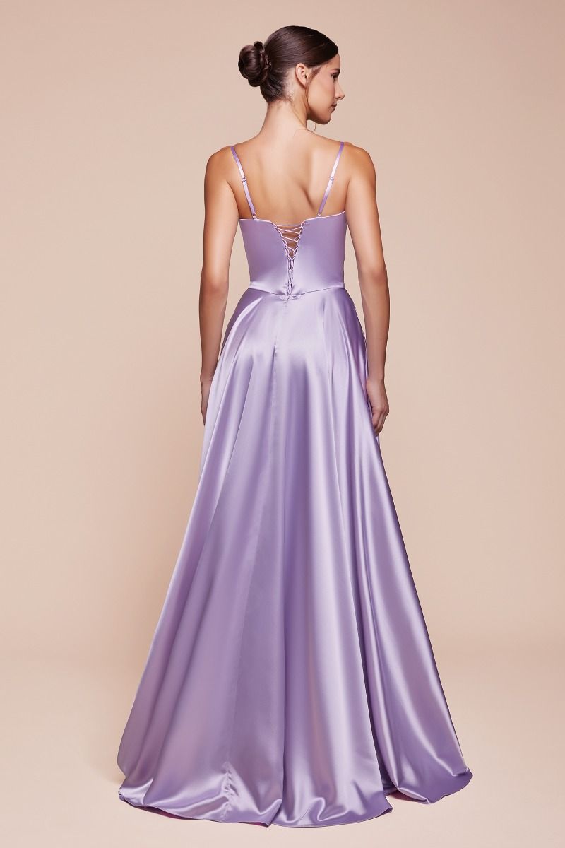 Cinderella Divine -CD337 Sweetheart Satin A-Line Dress