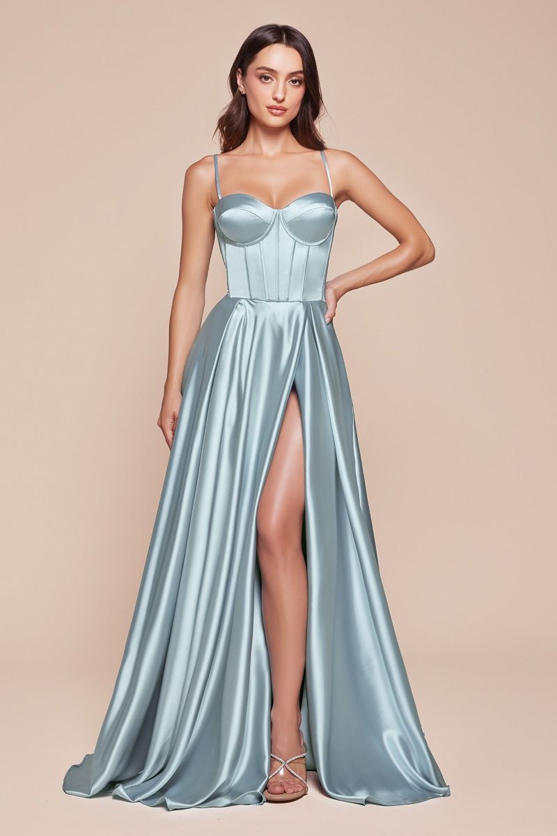 Cinderella Divine -CD337 Sweetheart Satin A-Line Dress