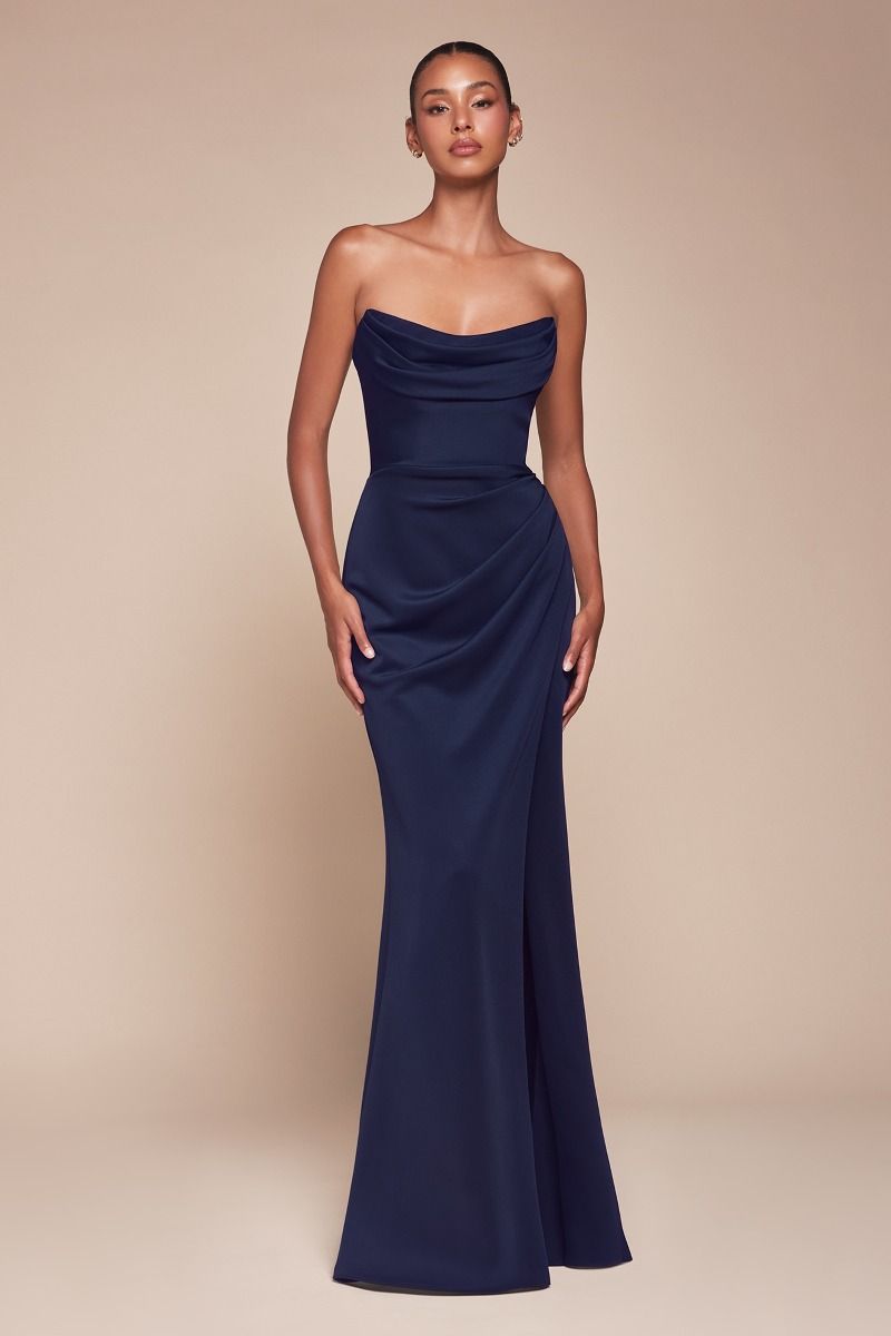 Cinderella Divine -CD355 Scoop Neck Chiffon Sheath Dress