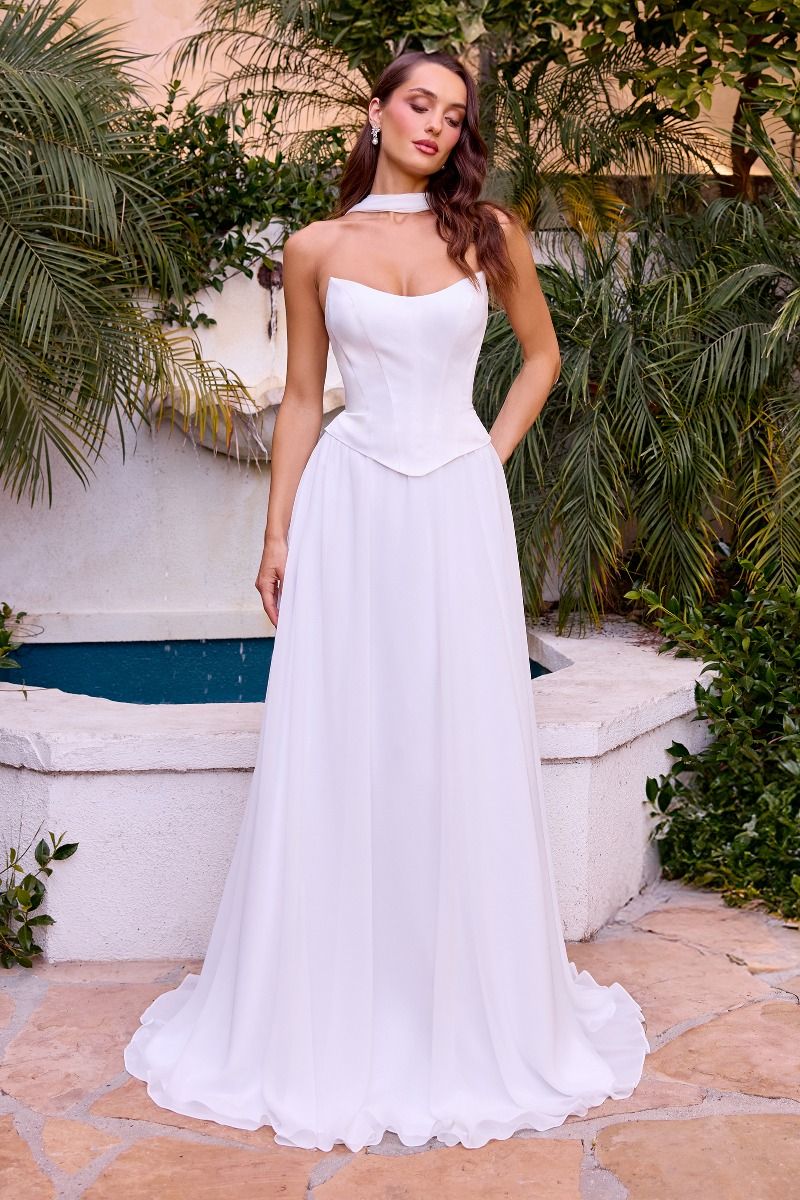 Cinderella Divine -CD386W Strapless A-line Long Gown