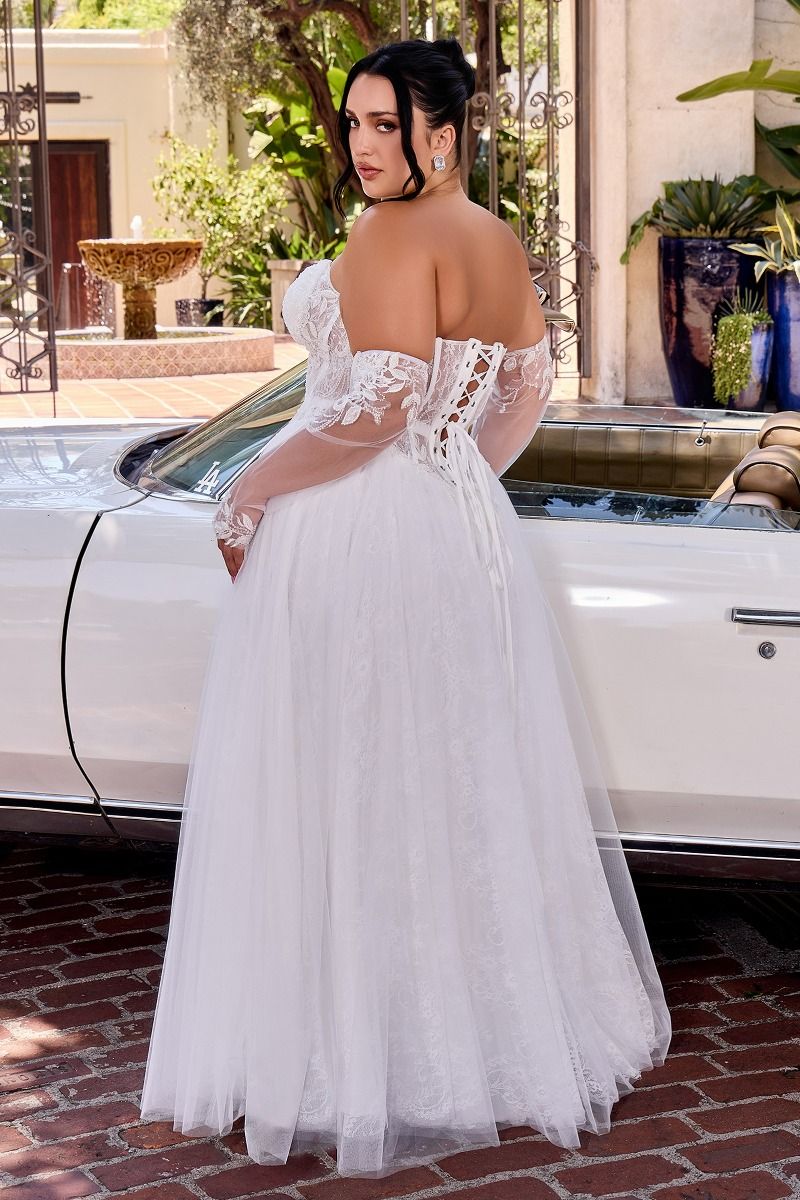 Cinderella Divine -CD717W Embroidered Lace Sweetheart Wedding Gown