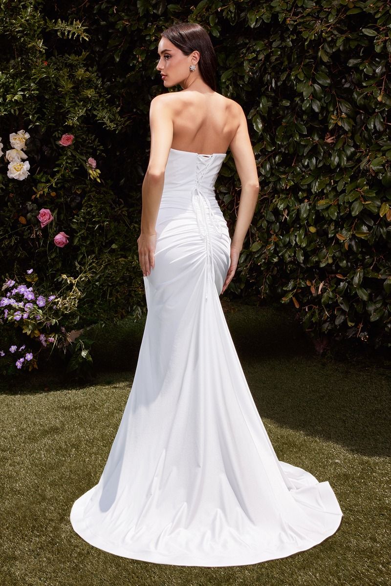 Cinderella Divine -CD791W Strapless Fitted Bridal Dress