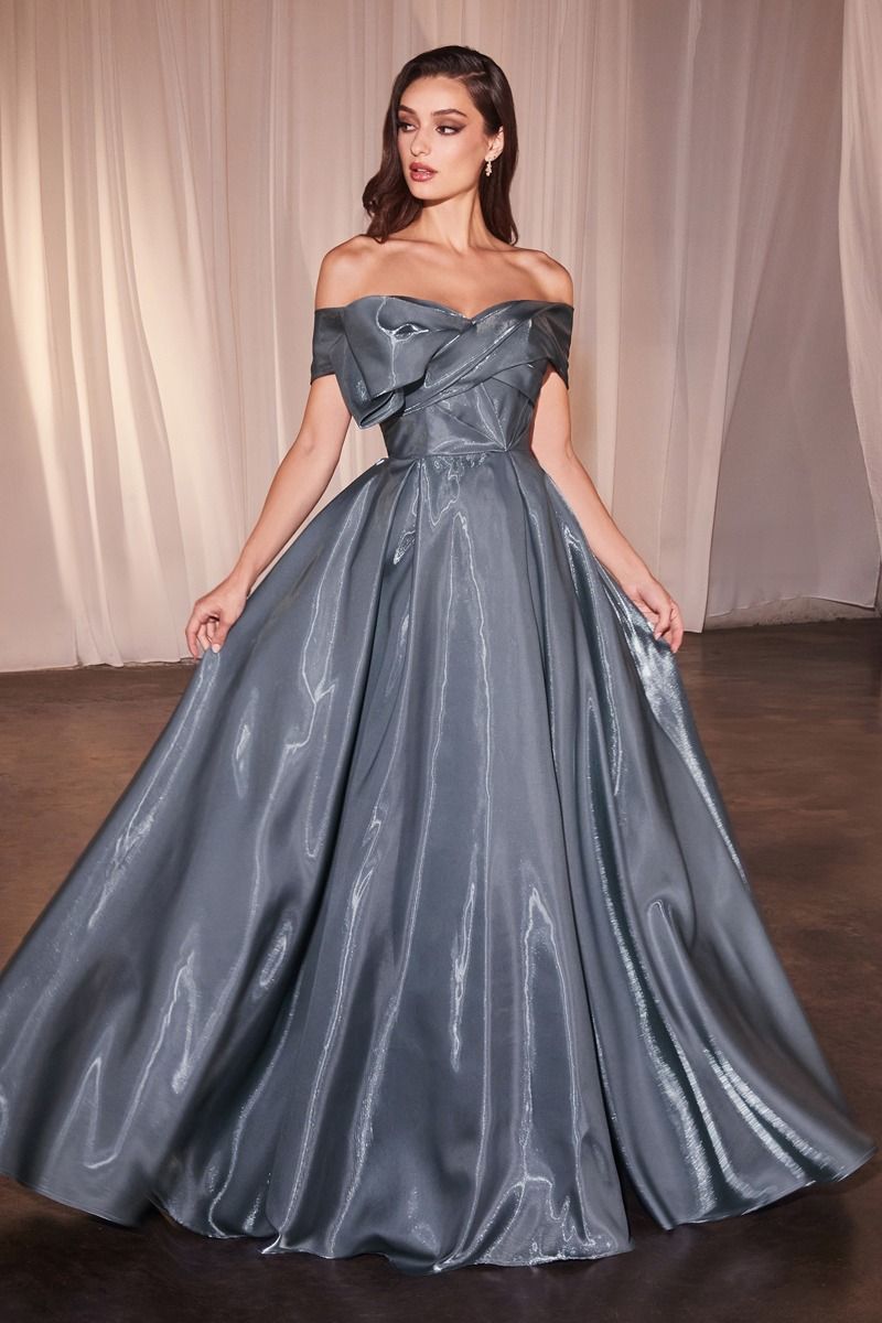 Cinderella Divine -CD801 Off Shoulder Organza Ball Gown