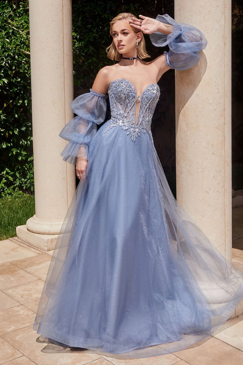 Cinderella Divine -CD830 Strapless Embellished Prom Ball Gown