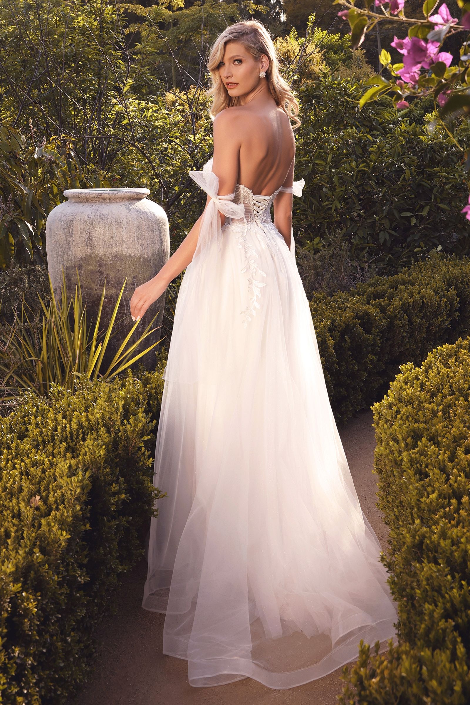 A-Line Corset Wedding Gown By Cinderella Divine -CD964W