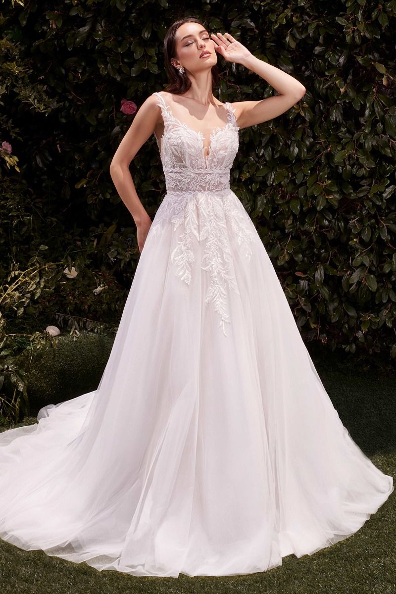 Cinderella Divine -CDS511W Lace Bodice Bridal Ball Gown
