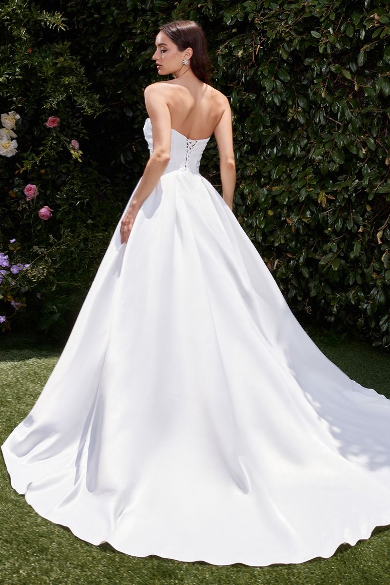 Cinderella Divine -CDS512W Strapless Satin Ball Gown