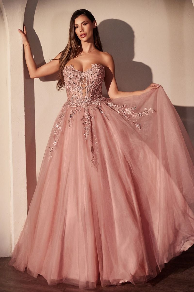Cinderella Divine -CDS536 A-line Strapless Sweetheart Ball Gown