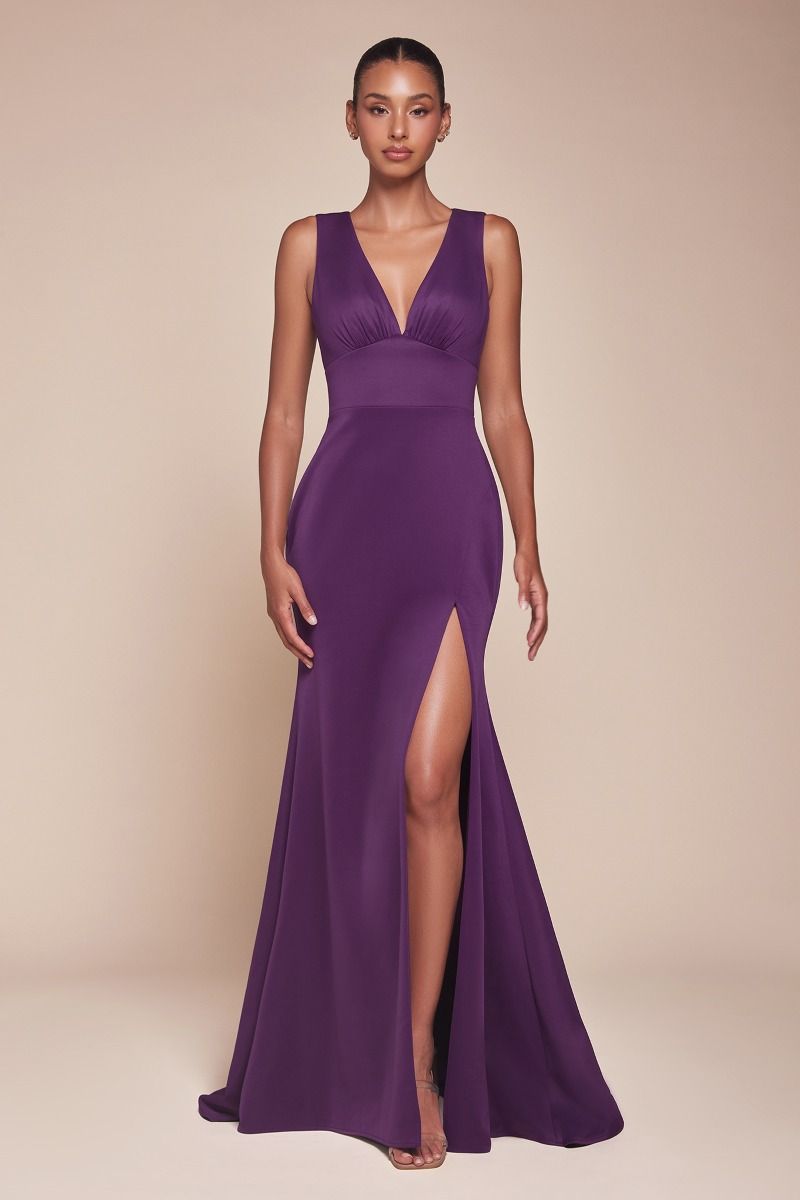 Cinderella Divine -CH395 V-Neck Draped Sheath Dress