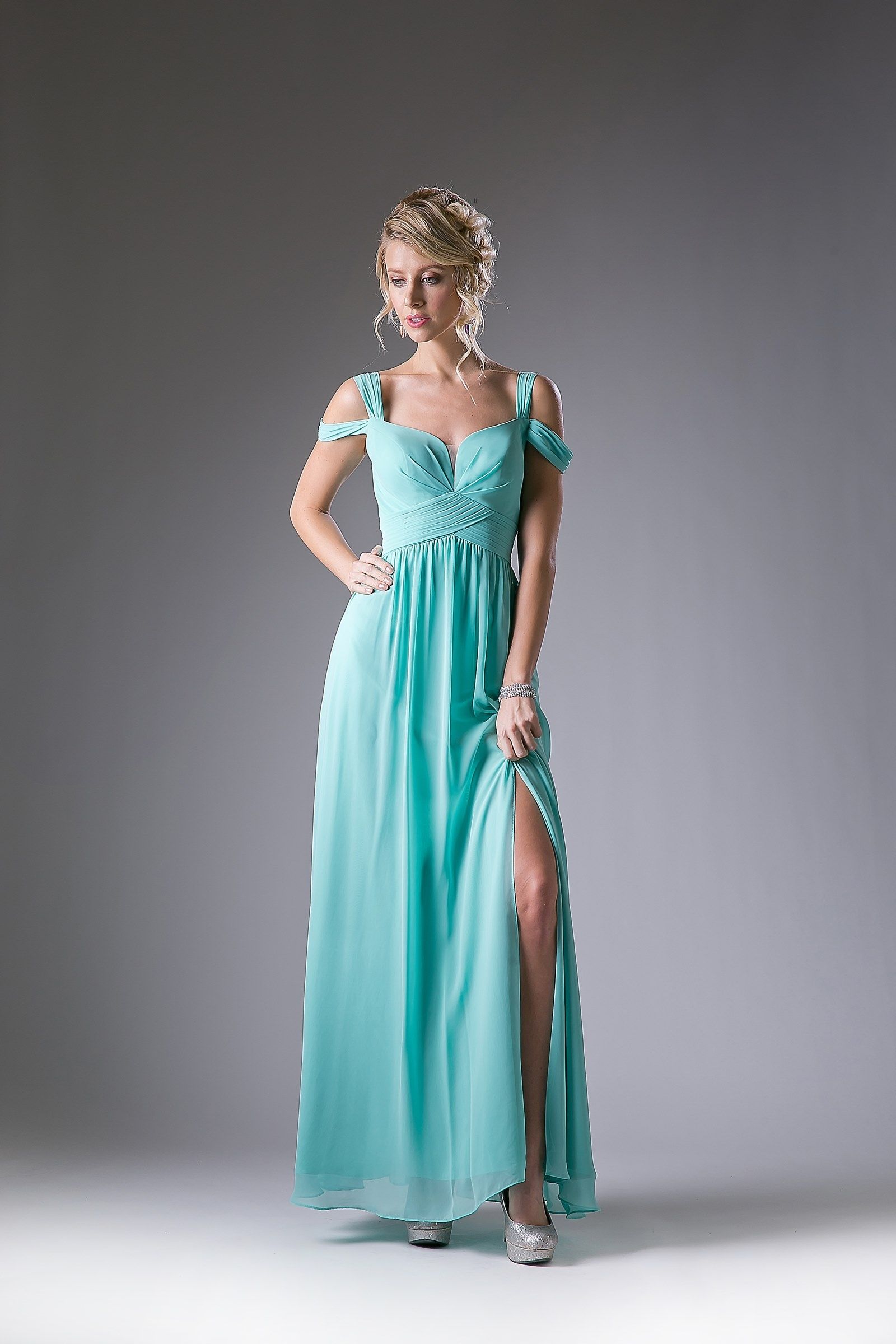 Cinderella Divine -CH518 Cold Shoulder A-Line Dress