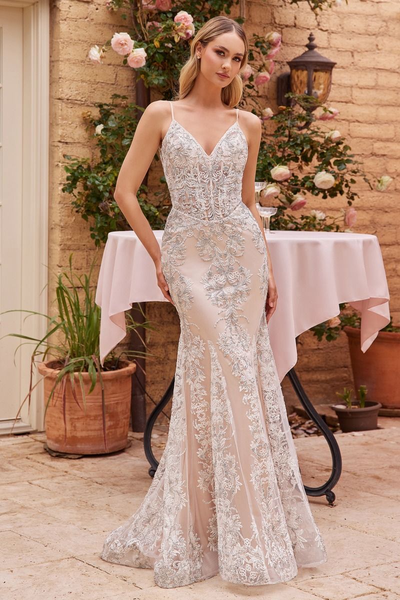 Cinderella Divine -J859W Embellished Wedding Mermaid Dress