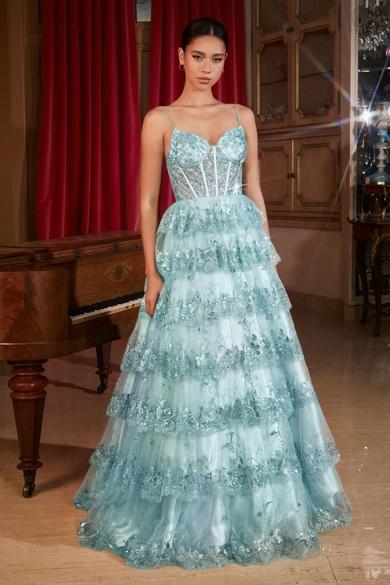 Cinderella Divine -KV1108 Embroidered A-Line Prom Gown
