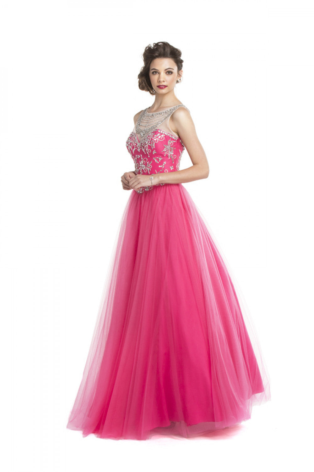 Aspeed Design -L1535 Beaded Bodice A-Line Dress