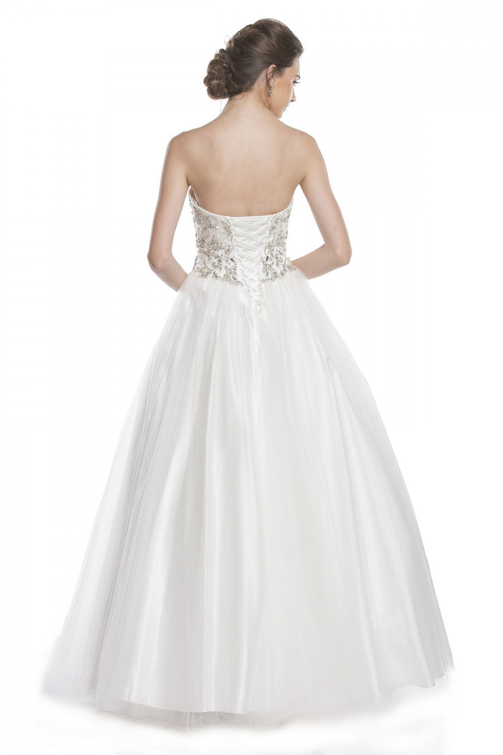 Aspeed Design -L1536 Beaded Bodice A-Line Dress