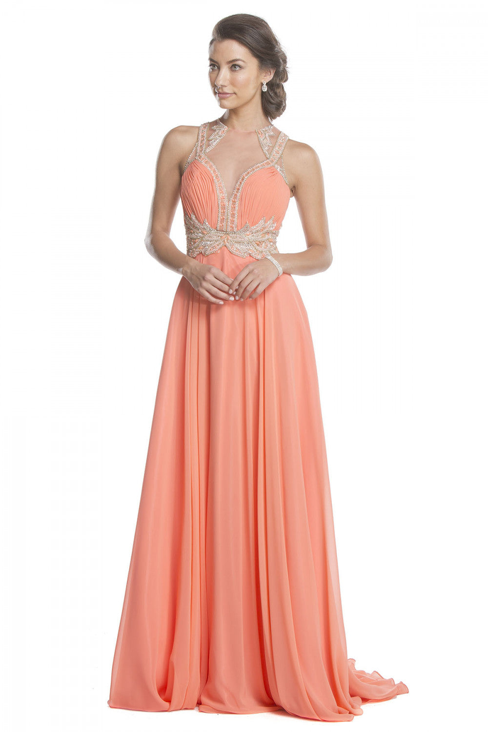 Aspeed Design -L1636 Sweetheart Beaded A-Line Dress