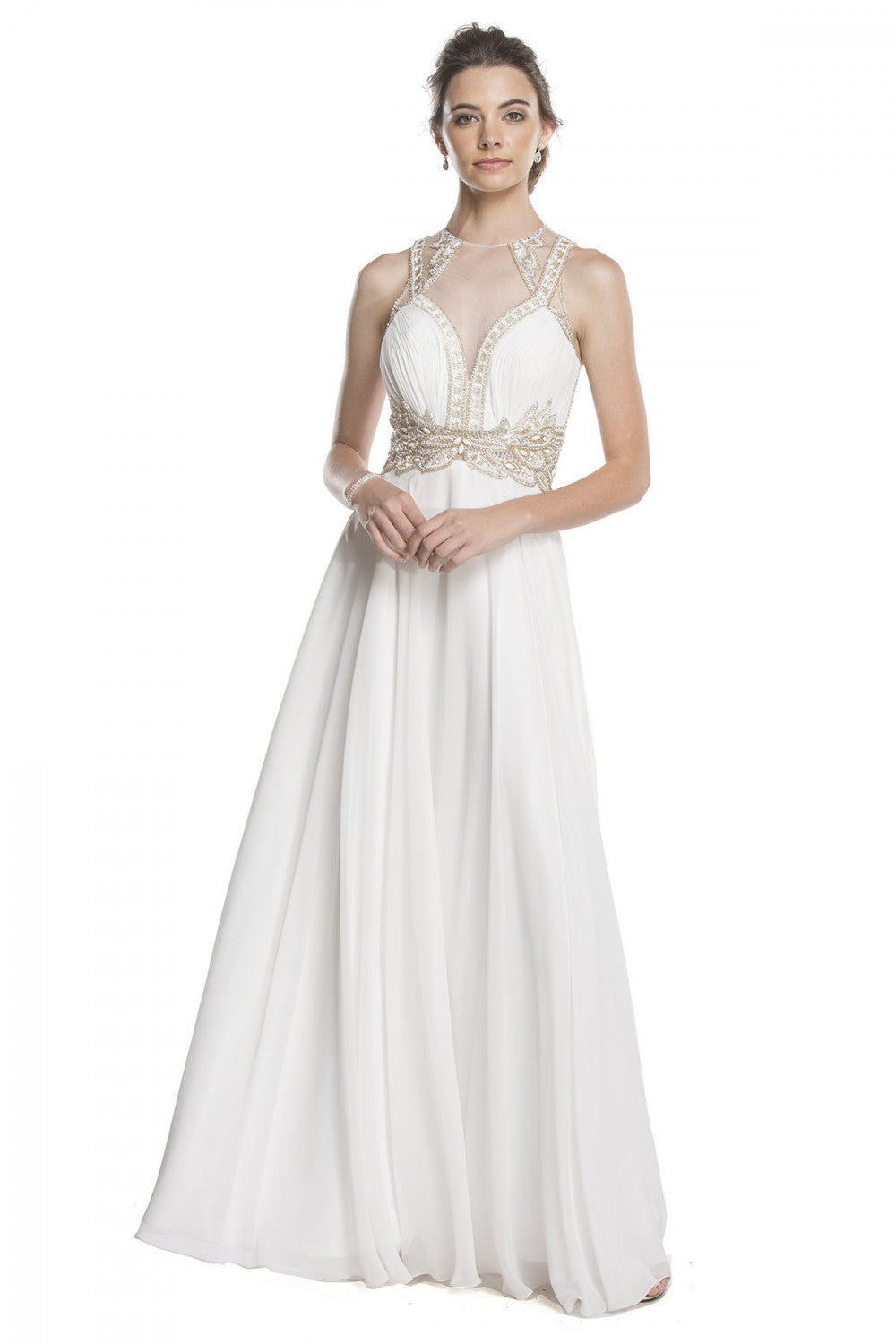 Aspeed Design -L1636 Sweetheart Beaded A-Line Dress