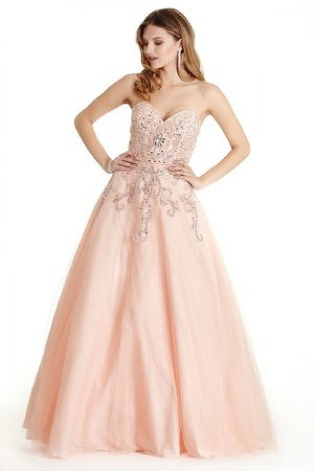 Aspeed Design -L1673 Strapless Beaded A-Line Dress