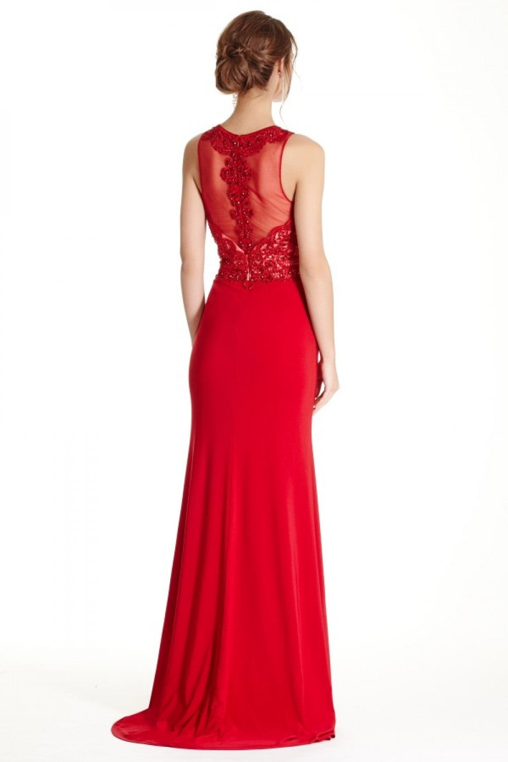 Aspeed Design -L1788 Lace Bodice Sheath Evening Dress