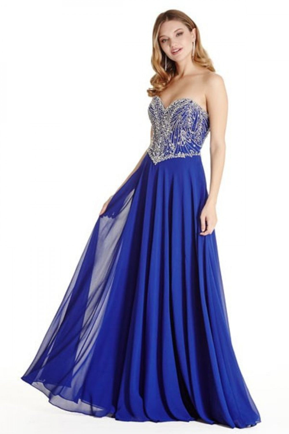 Aspeed Design -L1855 Strapless Beaded A-Line Dress