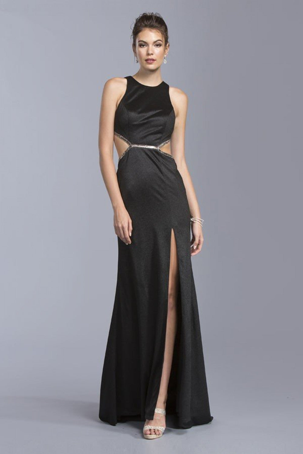 Aspeed Design -L1993 Halter Sheath Evening Dress