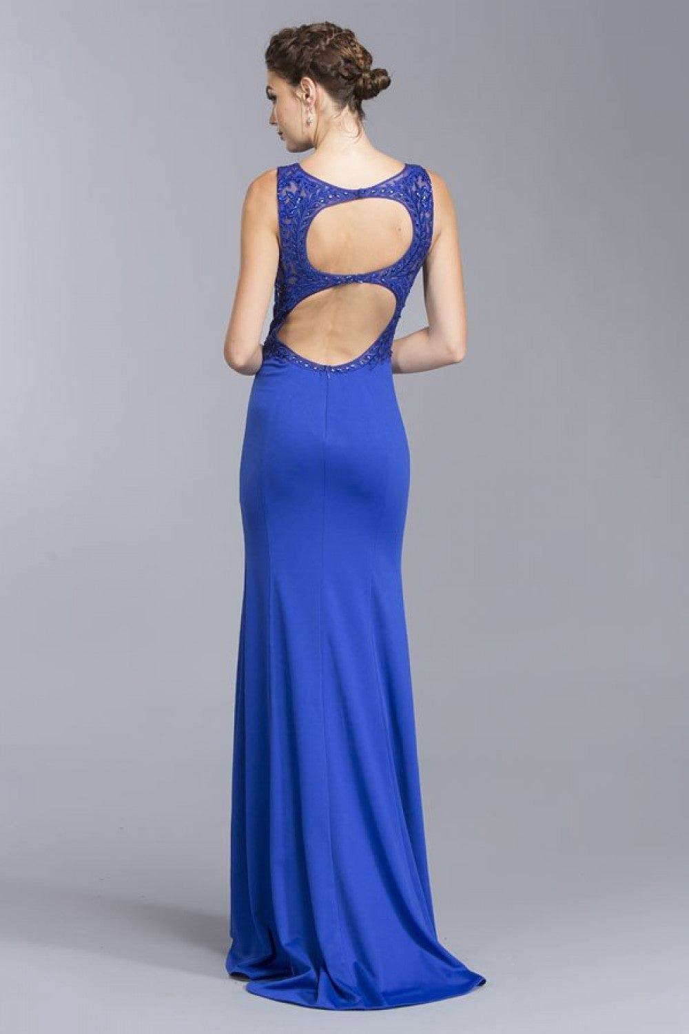 Aspeed Design -L2034 Applique Bodice Sheath Evening Dress