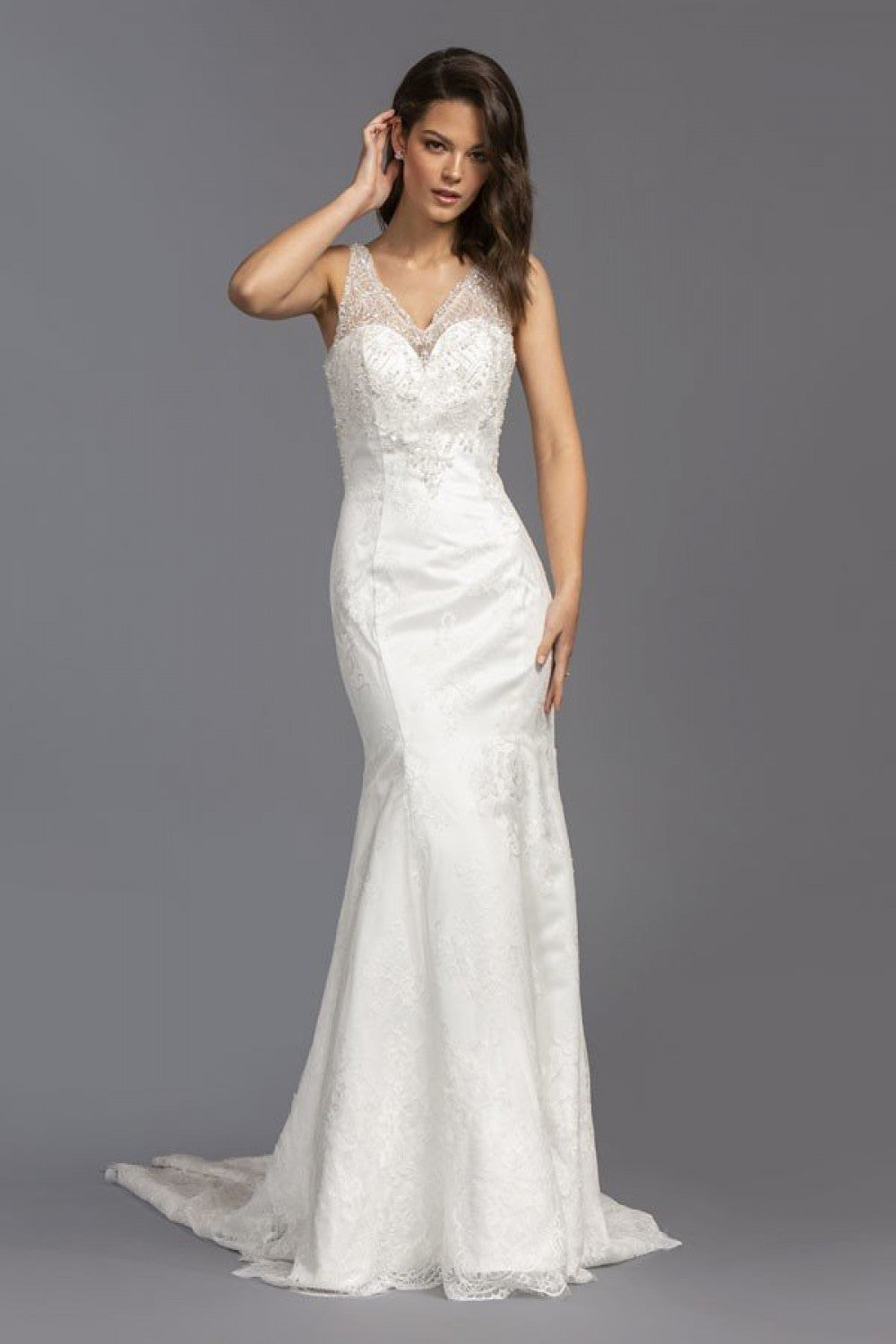 Aspeed Design -L2145 V-Neck Bridal Mermaid Dress