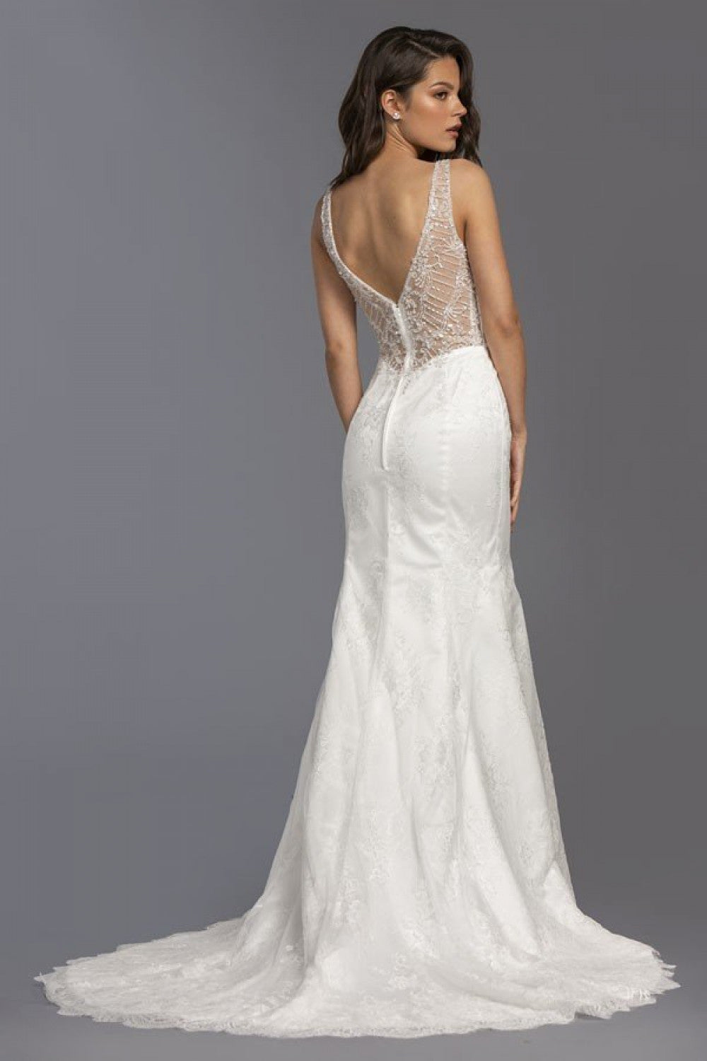 Aspeed Design -L2145 V-Neck Bridal Mermaid Dress
