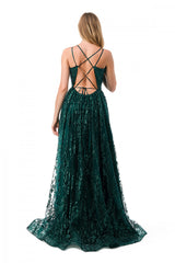Aspeed Design -L2769T Glitter A Line Dress