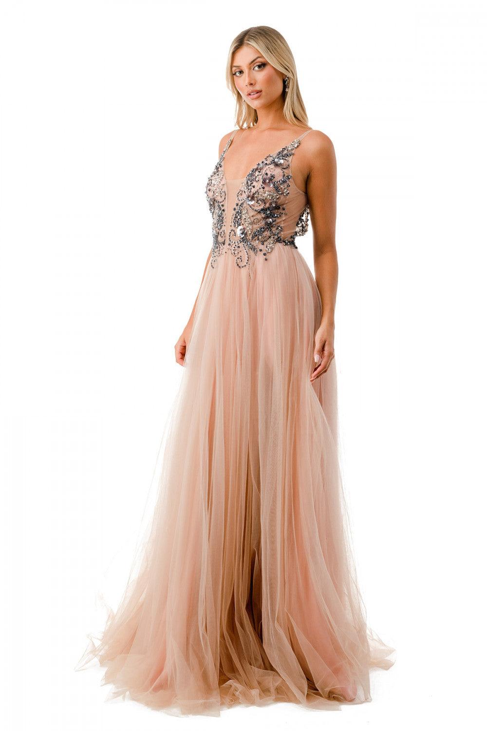 Aspeed Design -L2781A Beaded Bodice A-Line Dress