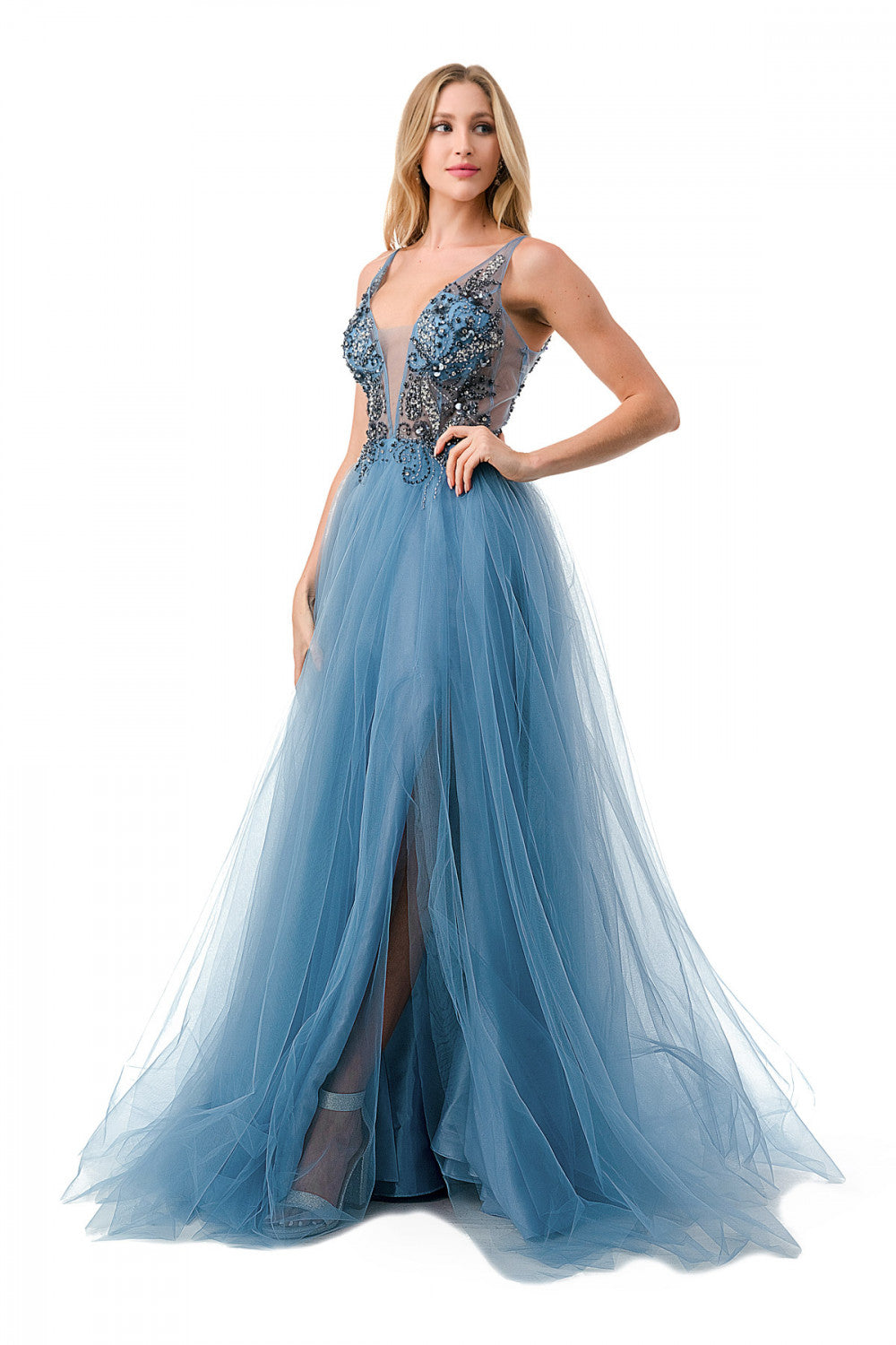 Aspeed Design -L2781A Beaded Bodice A-Line Dress