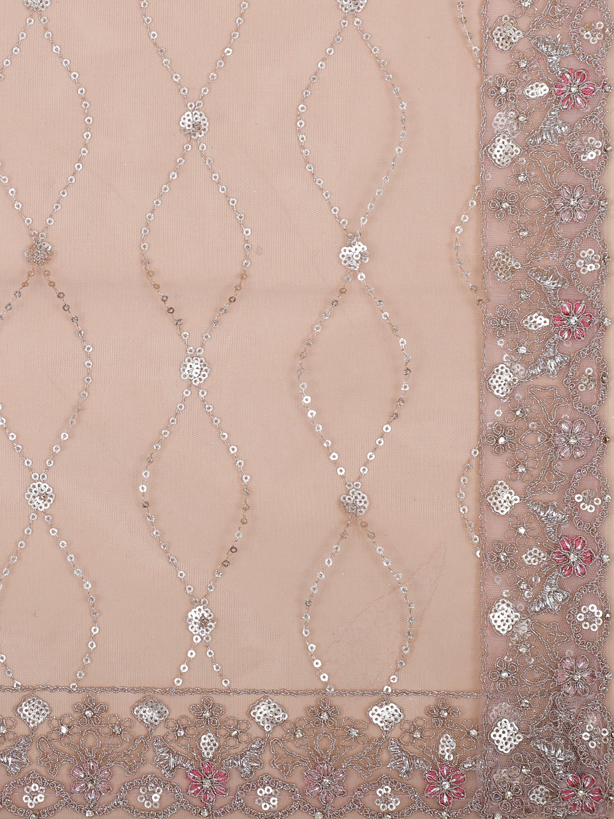 MyFashion KLS-2114 Onion Pink Sea Pearl Lehenga with Jarkan & Embroidery